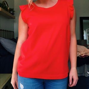 J Crew Flutter Sleeve Top